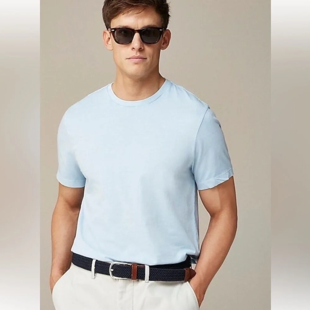 J.Crew light blue washed short sleeve crewneck T-shirt, Size L